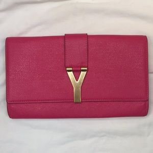 YSL Yves St Laurent Cabas ChYc pink clutch purse